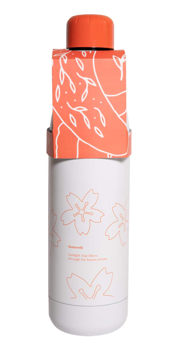Official Miss Haiku Japanese Kawaii Water Bottle 500ml / 17OZ - Stainless Steel Vacuum Insulated Double Wall Reusable Bottle, BPA Free - Perfect for School, Gym, Travel & Outdoor Activities