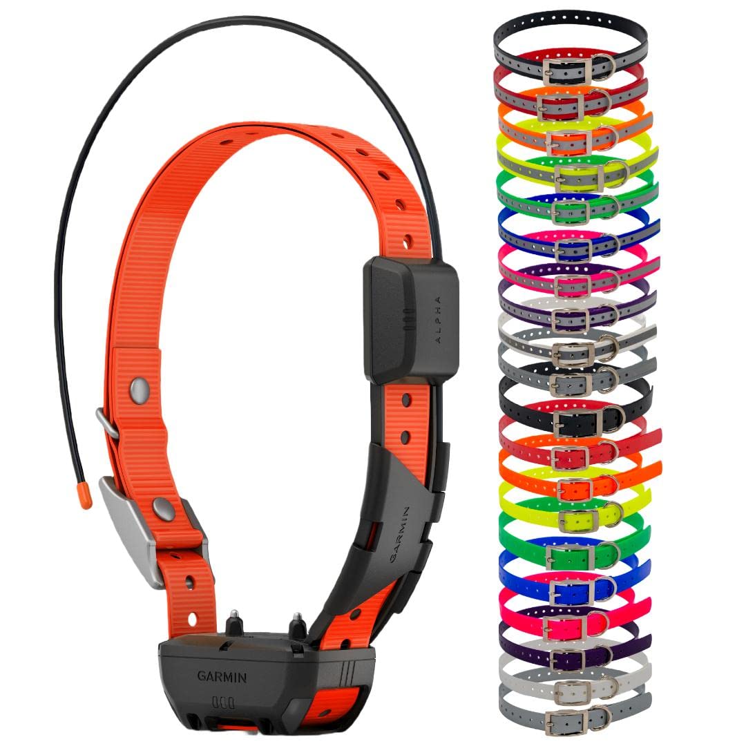 TT25 GPS Dog Collar with Reflective Strap - Waterproof Tracking & Training Device for Dogs, Adjustable & Durable (Silver) - Perfect for Hiking, Running & Outdoor Adventures