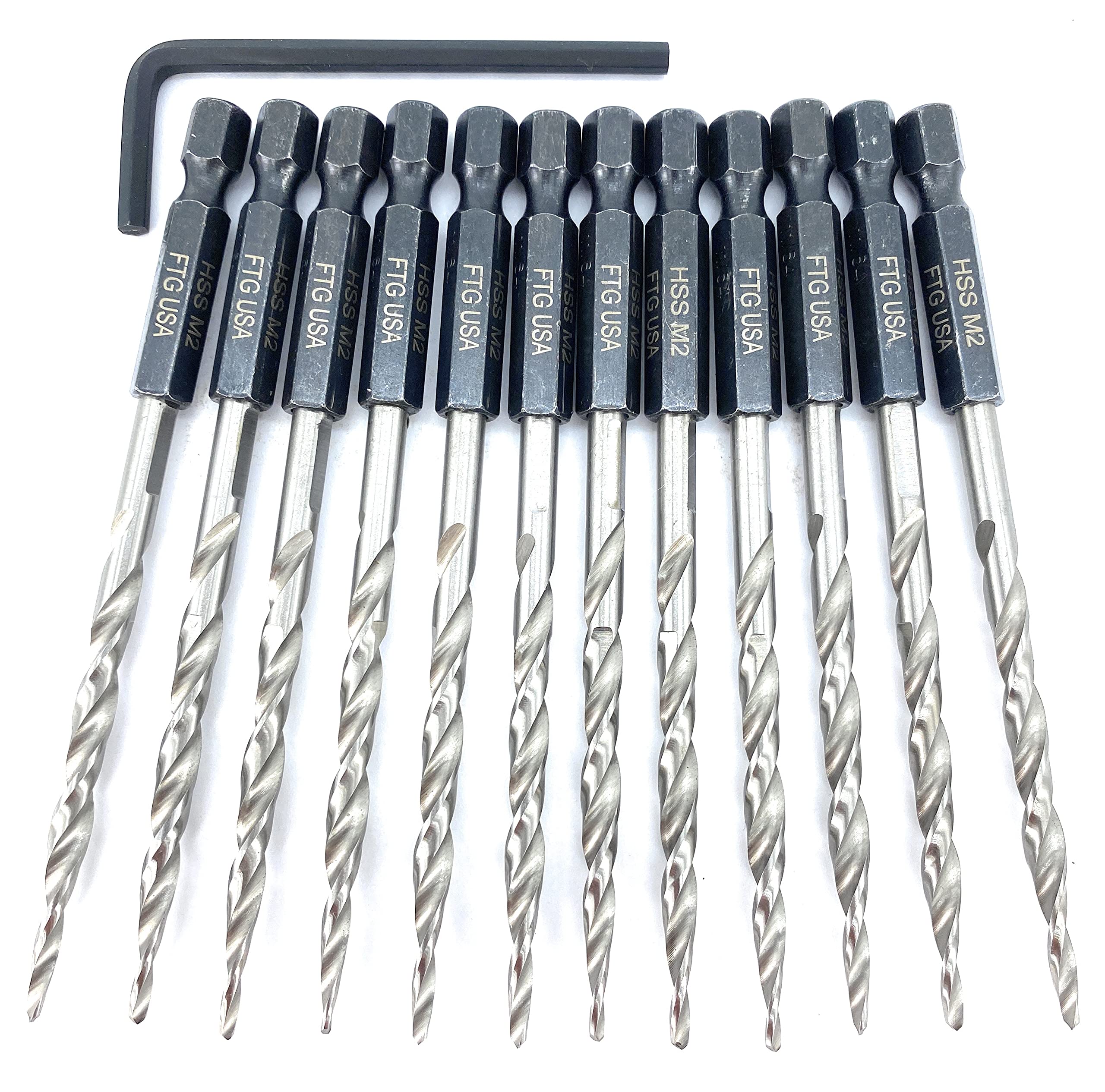 Premium 3-Piece Countersink Drill Bit Set #8 (11/64