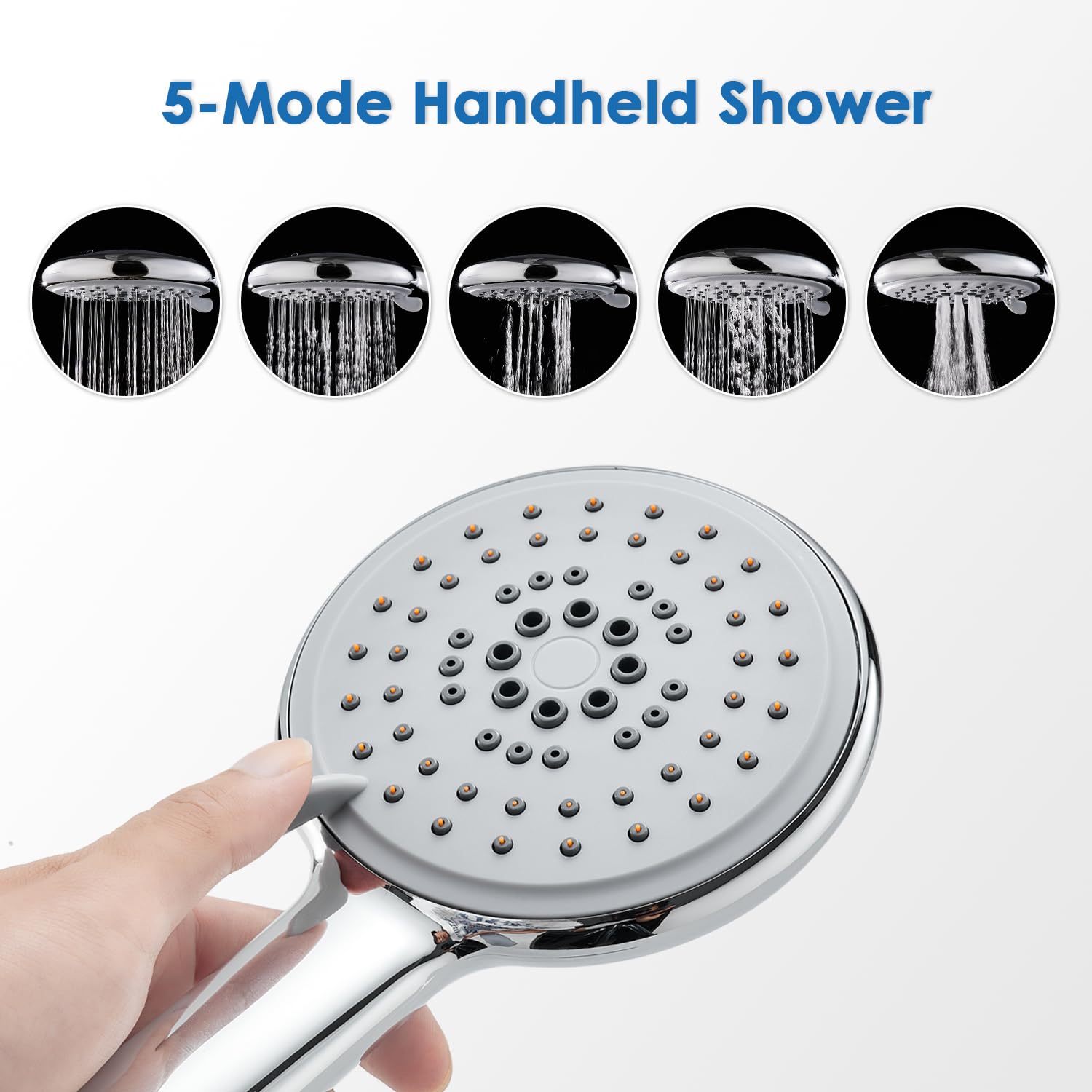 ROVOGO 4-in-1 Shower Panel Tower System with Rain Shower, Handheld Spray, Body Jets & Tub Spout - Adjustable 304 Stainless Steel Shower Column with Brushed Finish - Perfect for Luxury Bathroom Renovation & Spa Experience
