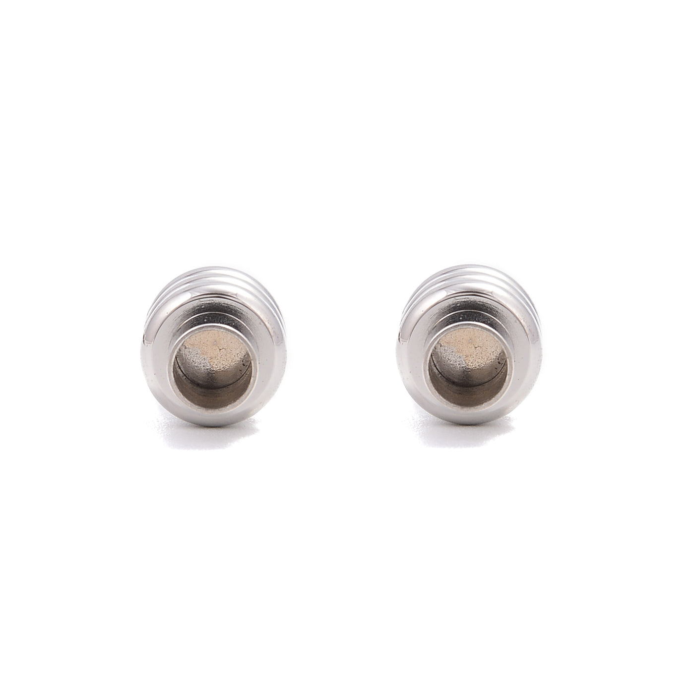 Premium 304 Stainless Steel Magnetic Clasp - 3 Ring Cylinder 9x20mm (2-Pack) - Secure Jewelry Fastener for Necklaces, Bracelets & DIY Craft Projects