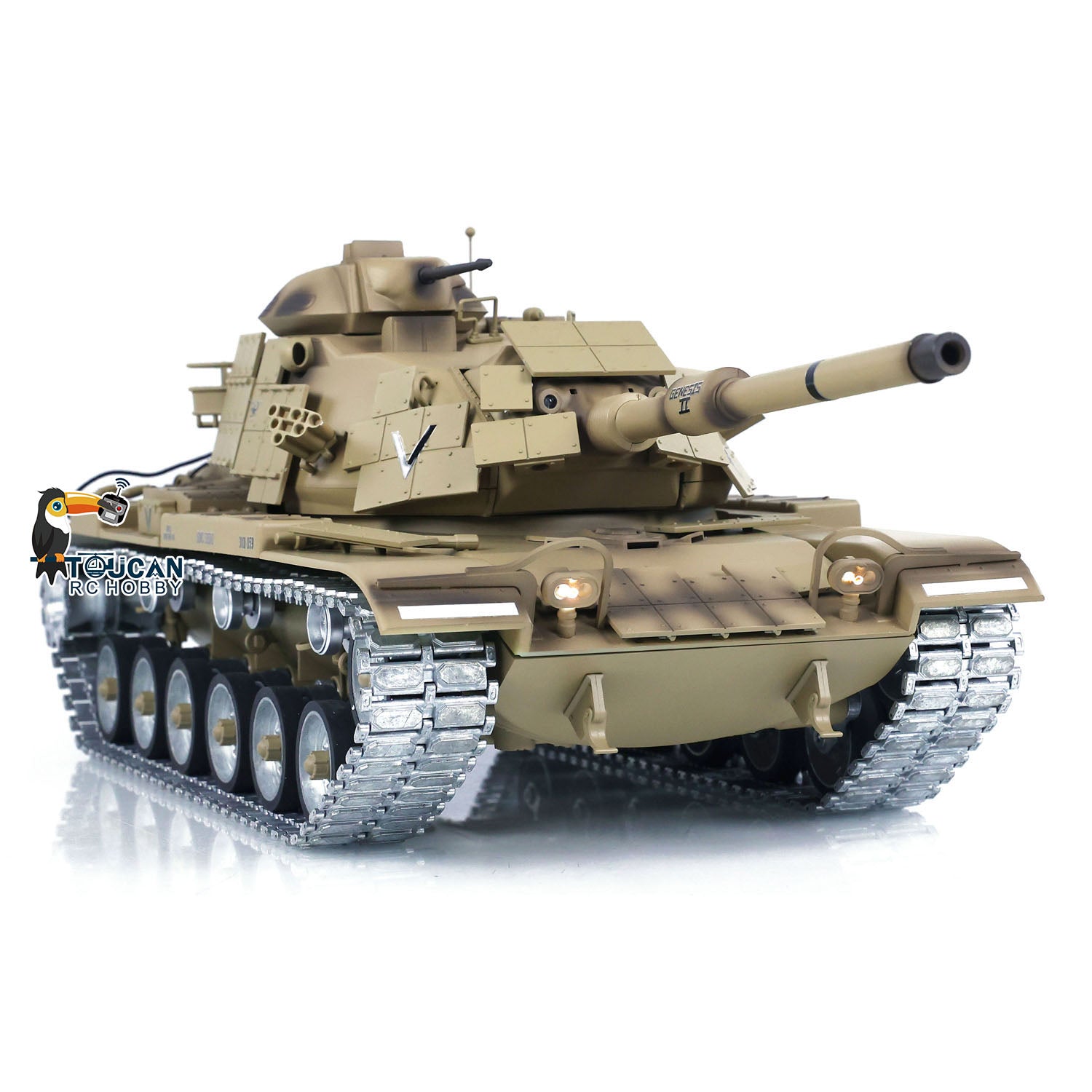 1/16 Scale M60A1 ERA RC Tank - US Stock BB Shooting Infrared Battle Toy with Metal Wheels & Barrel Recoil - Perfect for Military Enthusiasts and Outdoor RC Battles