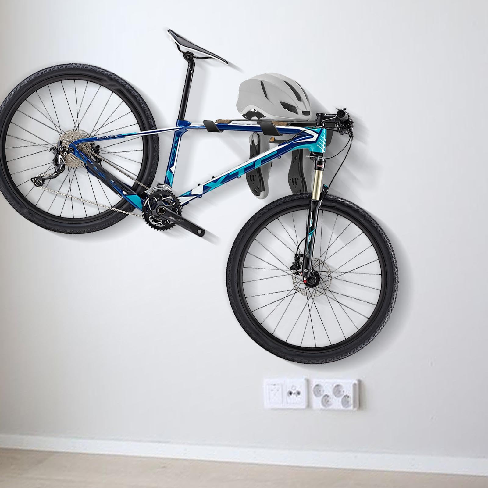 Heavy Duty Bike Hangers for Garage Wall Mount - Space Saving Bike Storage Rack Organizer for Indoor & Outdoor Use - Easy Install Bike Stand for Garage, Shed, Basement & Room Organization