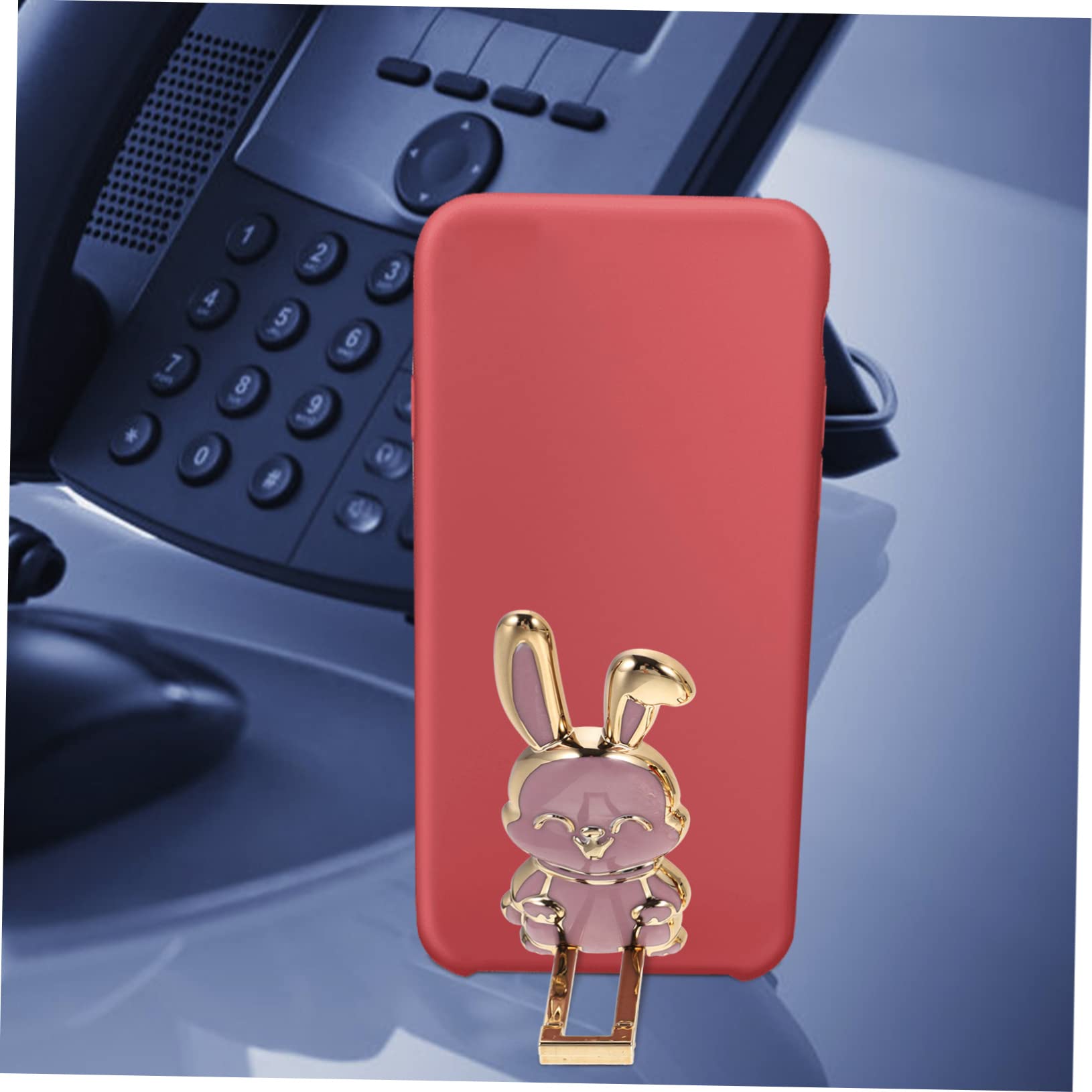 Veemoon 7pcs Foldable Cartoon Bunny Phone Stand Holder - Cute Rabbit Shape Phone Bracket for Desk, Bedside & Travel - Perfect for Watching Videos, Video Calls & Hands-Free Use