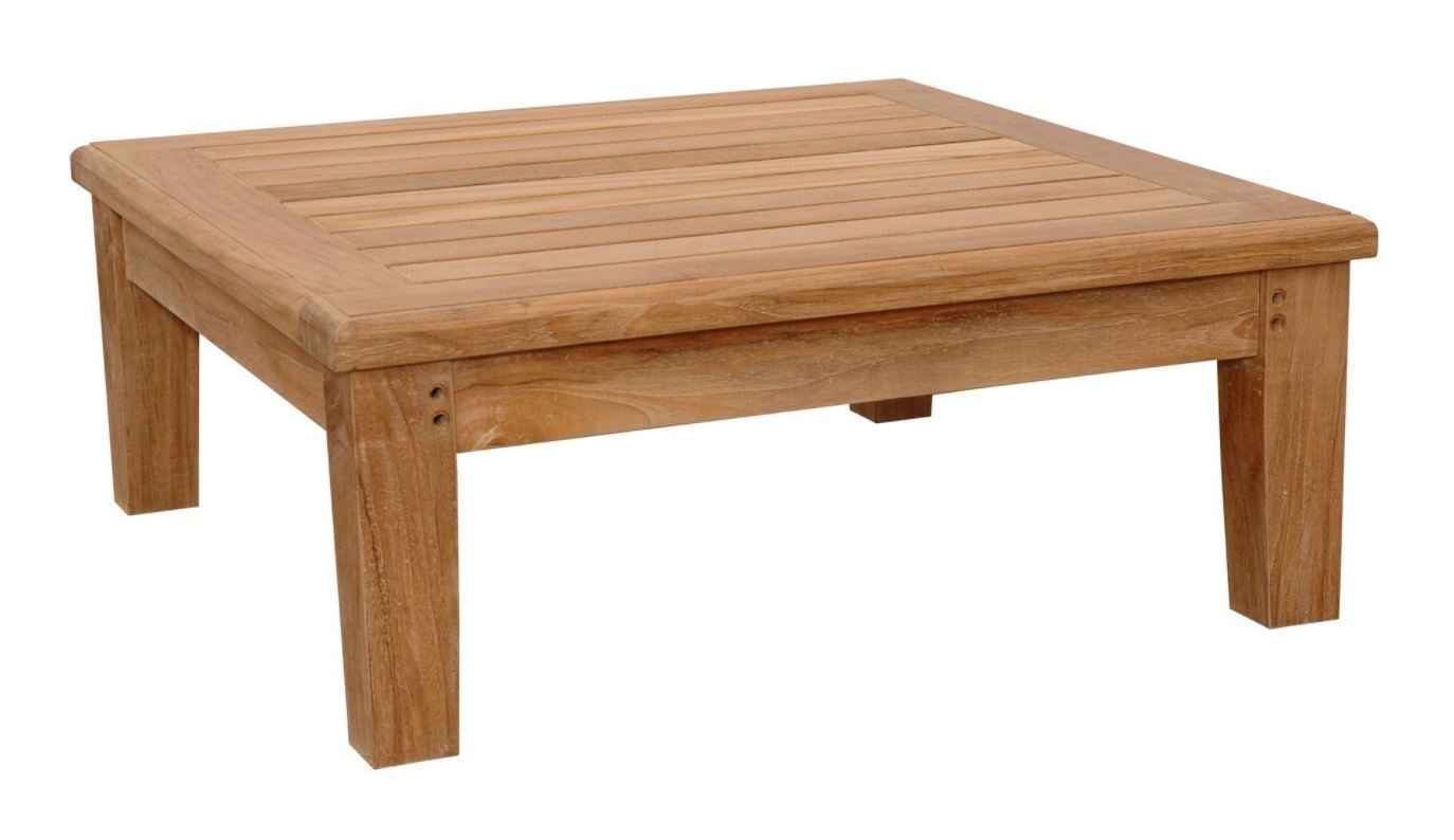 Anderson Teak Brianna Ottoman with Cushion - DS 104 - Waterproof Outdoor Patio Furniture for Garden, Poolside & Deck - Weather-Resistant Teak Wood Storage Bench