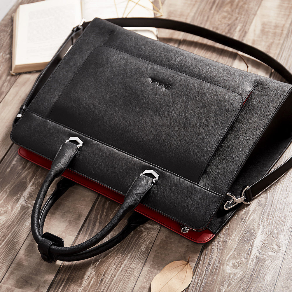 Mizuki Business Briefcase with Adjustable Shoulder Strap - Secure Laptop Bag for Work, Travel & Commuting - Professional Men's & Women's Leather Messenger Bag