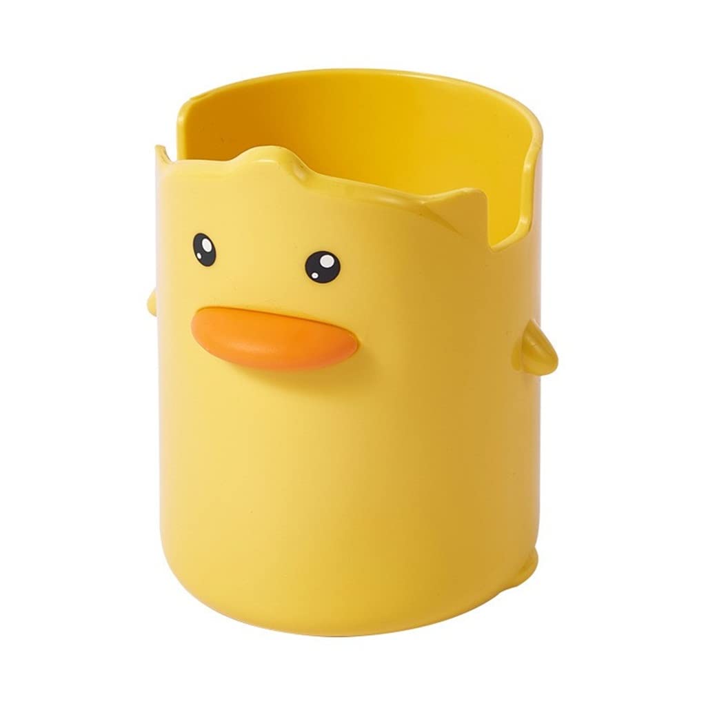 Cute Little Yellow Duck Pen Holder - Creative Cartoon Stationery Organizer for Students & Office (Yellow, Small) - Perfect for Desk, School & Gift Giving