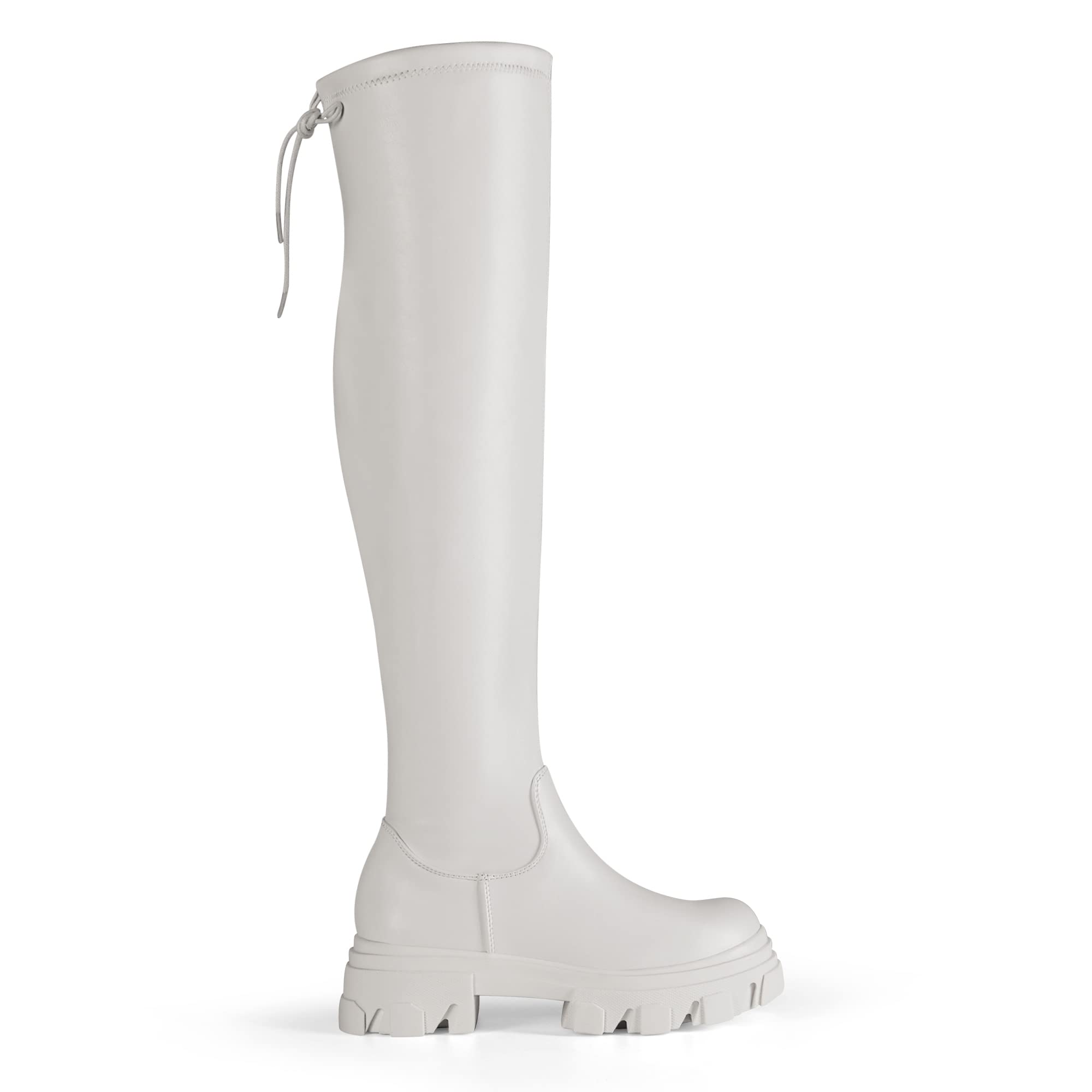 DREAM PAIRS Women's Over The Knee Thigh High Boots with Platform & Chunky Lug Sole - Stretchy Soft Long Boots for Fall & Winter - Perfect for Cold Weather, Date Nights & Party Outfits