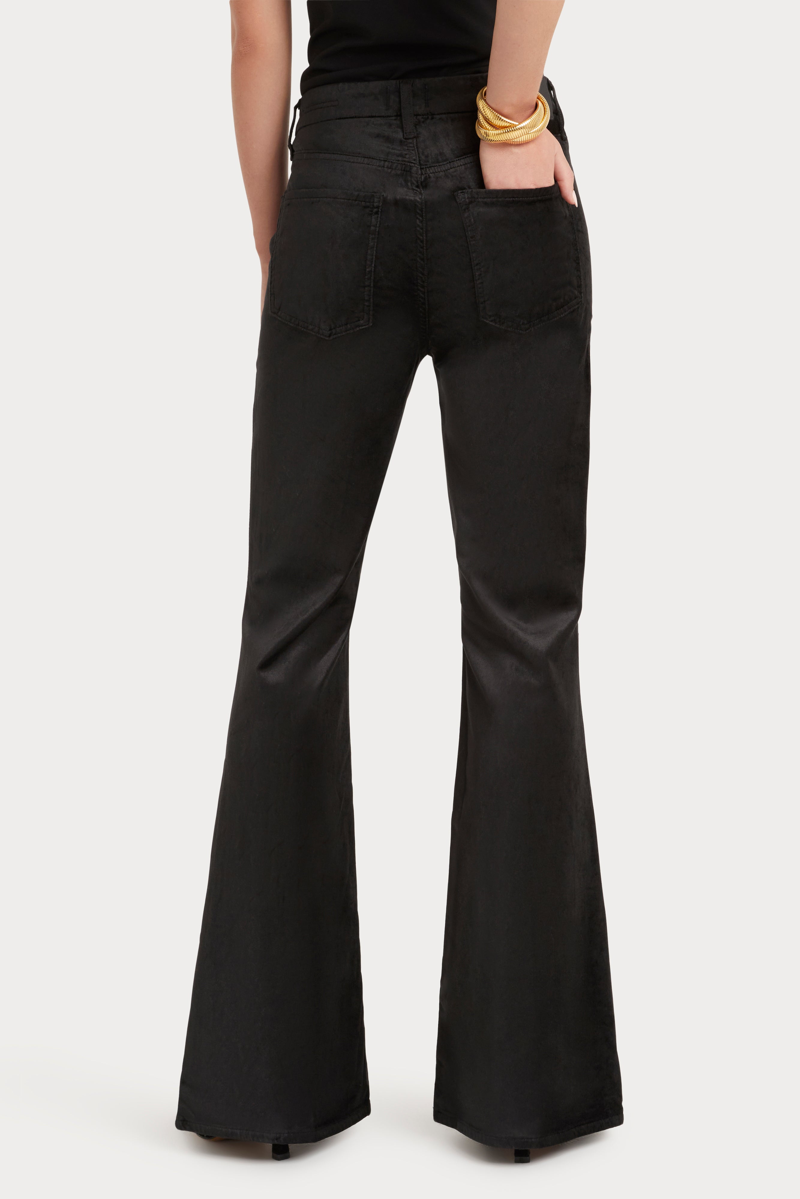 Citizens of Humanity Lilah Velvet High-Rise Skinny Jeans in Black | Women's Stretch Denim Pants for Casual Wear & Night Out