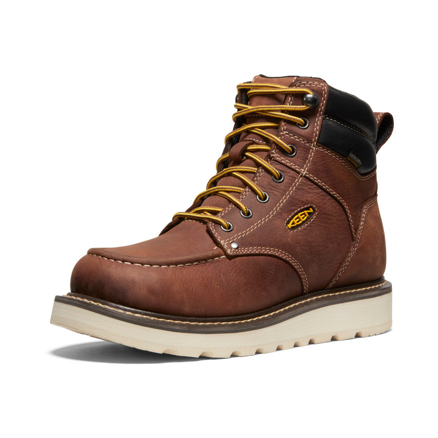 **Men's Cincinnati 6 Waterproof Soft Toe Work Boots - Tuscan Red/Sandshell - Durable & Comfortable for Construction, Hiking & Outdoor Activities**