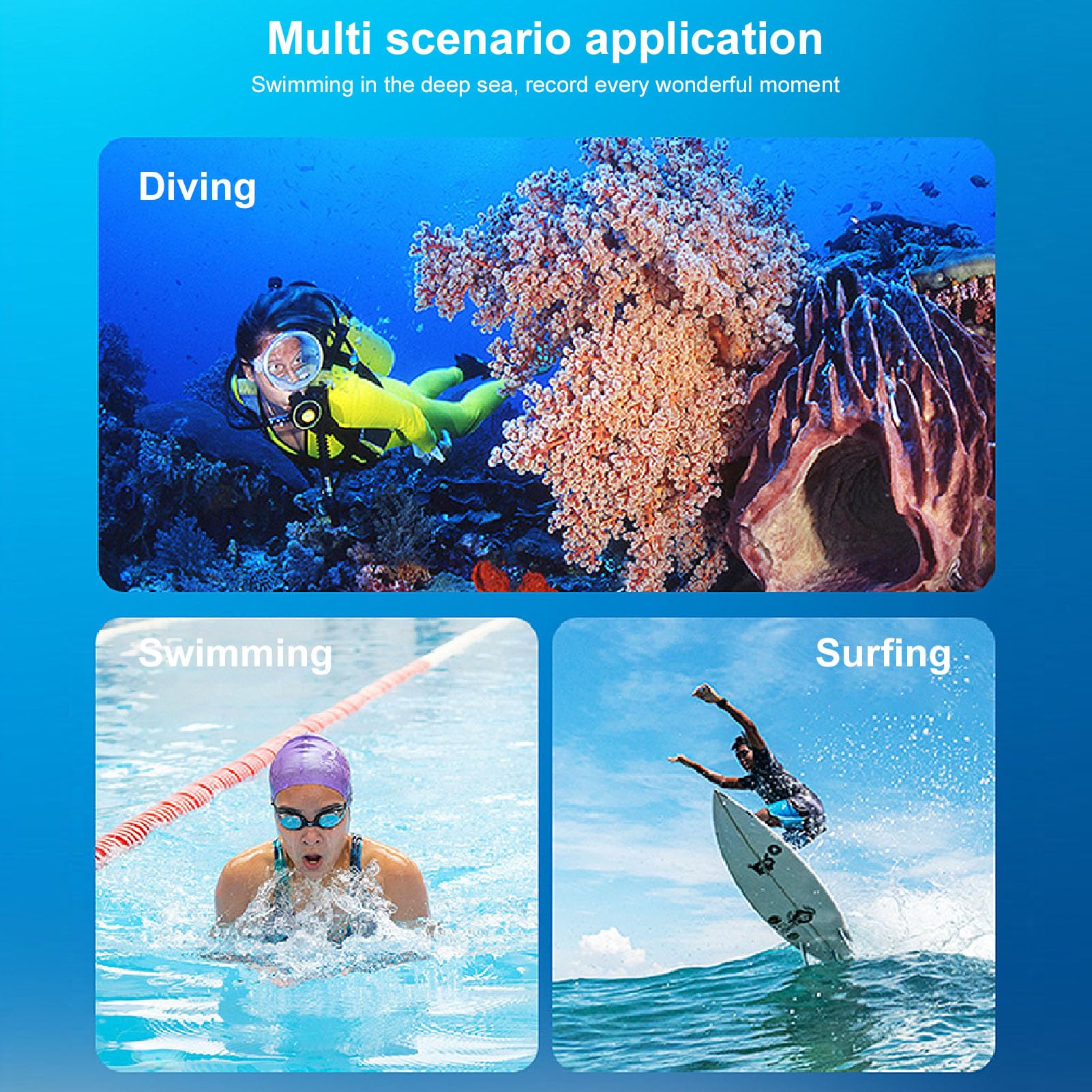 Insta360 GO 3/GO 3S Waterproof Case - 60M Deep Underwater Diving Housing, Pressure Resistant Protective Cover for Action Camera | Perfect for Snorkeling, Surfing & Extreme Sports