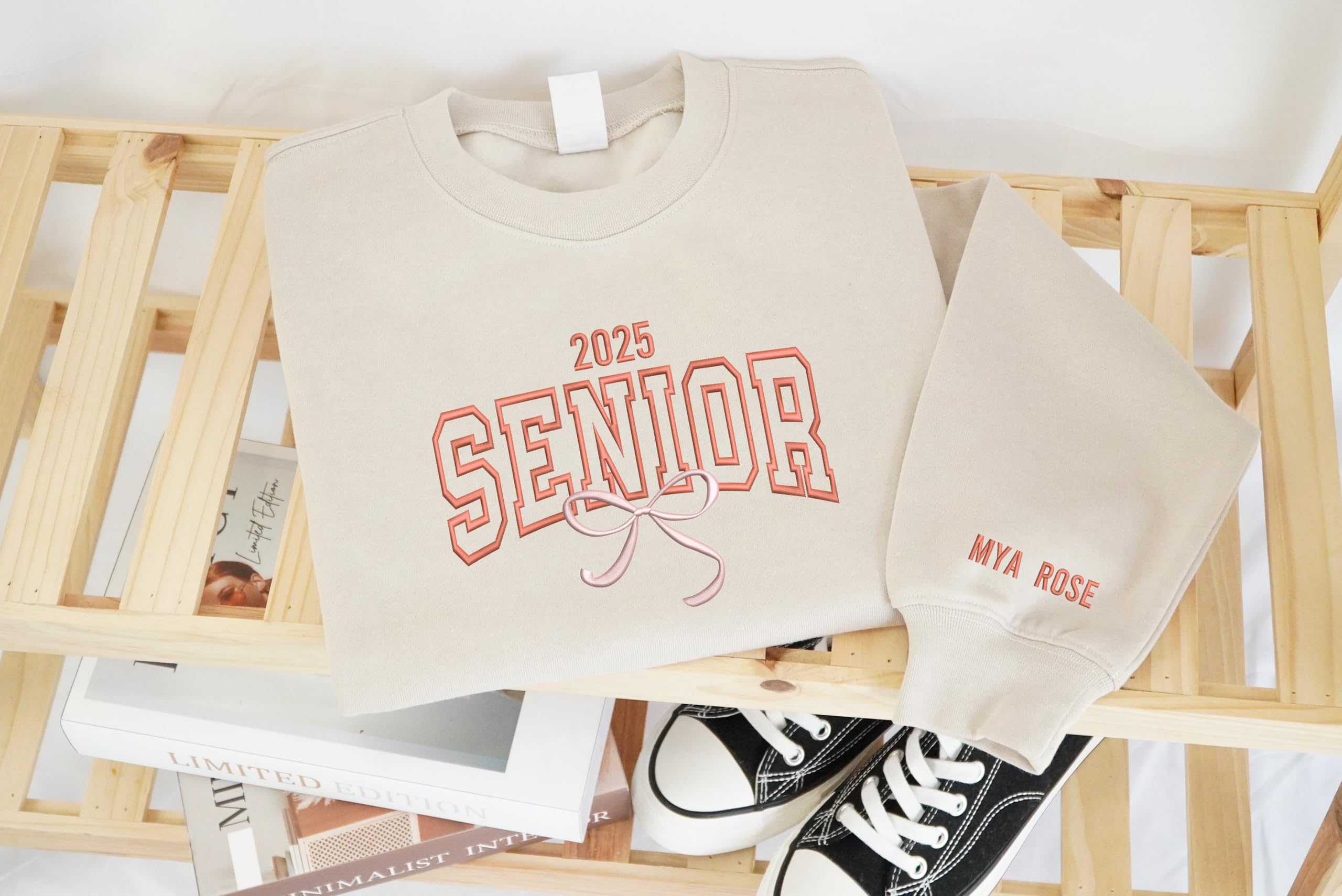 Custom Embroidered Senior Shirt - Personalized Graduation Gift for High School & College Seniors - Perfect for Graduation Parties & Senior Week Celebrations