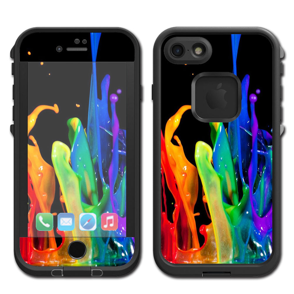3D Painting Lifeproof Case for iPhone 7 & iPhone 8 - Shockproof Waterproof Skin Cover for Outdoor Activities & Sports Protection