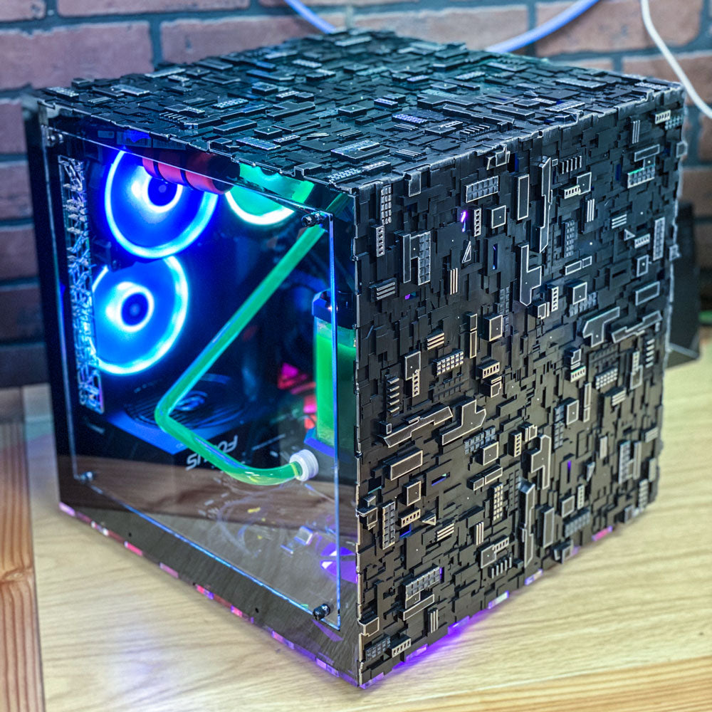 Star Trek Borg Cube ATX PC Case - Gaming Computer Tower for Sci-Fi Fans | Perfect for Themed Builds & Collectors