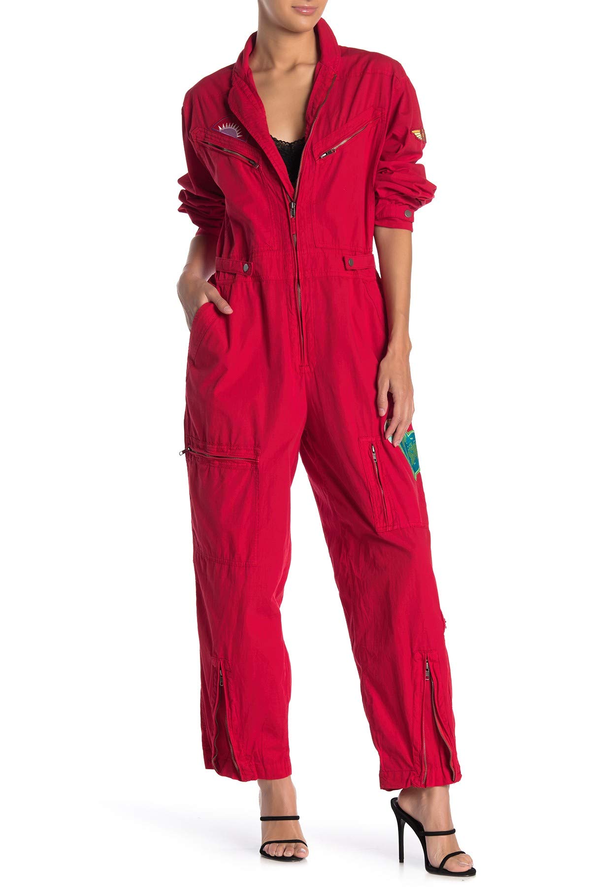 Free People Women's Lena Zip Front Jumpsuit - Stylish One-Piece Romper for Casual Outings, Date Nights & Summer Vacations | Comfortable & Trendy Outfit for Women