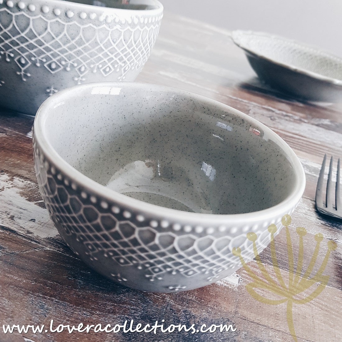 French Lace Dinnerware Set - Elegant Porcelain Plates & Bowls for Formal Dining, Wedding Reception & Holiday Table Setting (50% Off Limited Time Sale)