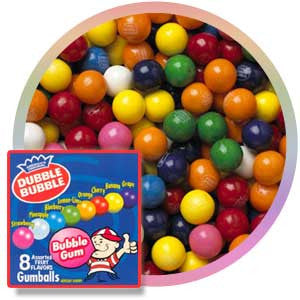 Dubble Bubble Assorted Gumballs - 1900 Count Bulk Pack (0.75 oz each) - Perfect for Parties, Vending Machines & Candy Displays