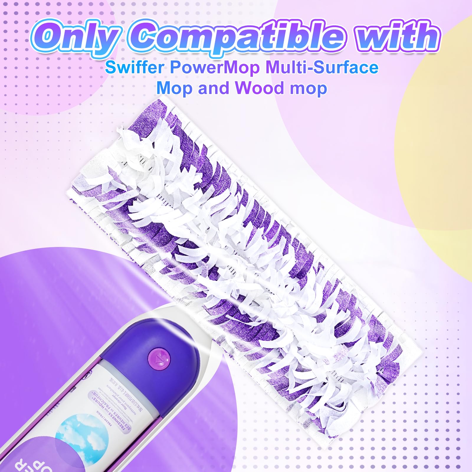 15-Pack Disposable Power Mop Refills for Swiffer PowerMop - Multi-Surface Floor Cleaning Pads for Wood, Tile & Hardwood Floors - Replacement Mop Pads for Quick & Easy Home Cleaning
