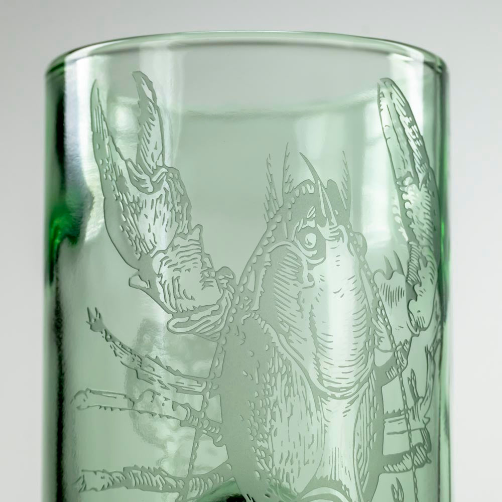 Eco-Friendly Upcycled Lola Lobster 12oz Green Reusable Tumbler Set of 4 | Sustainable Drinkware for Home, Office & Outdoor Adventures | BPA-Free Insulated Cups for Hot & Cold Beverages