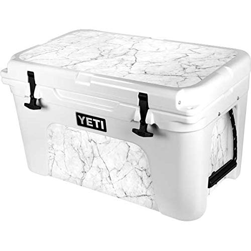 Skinit Decal Skin for YETI Tundra 45 Hard Cooler - Premium White Marble Design | Protective Vinyl Wrap for Outdoor Adventures, Camping & Tailgating