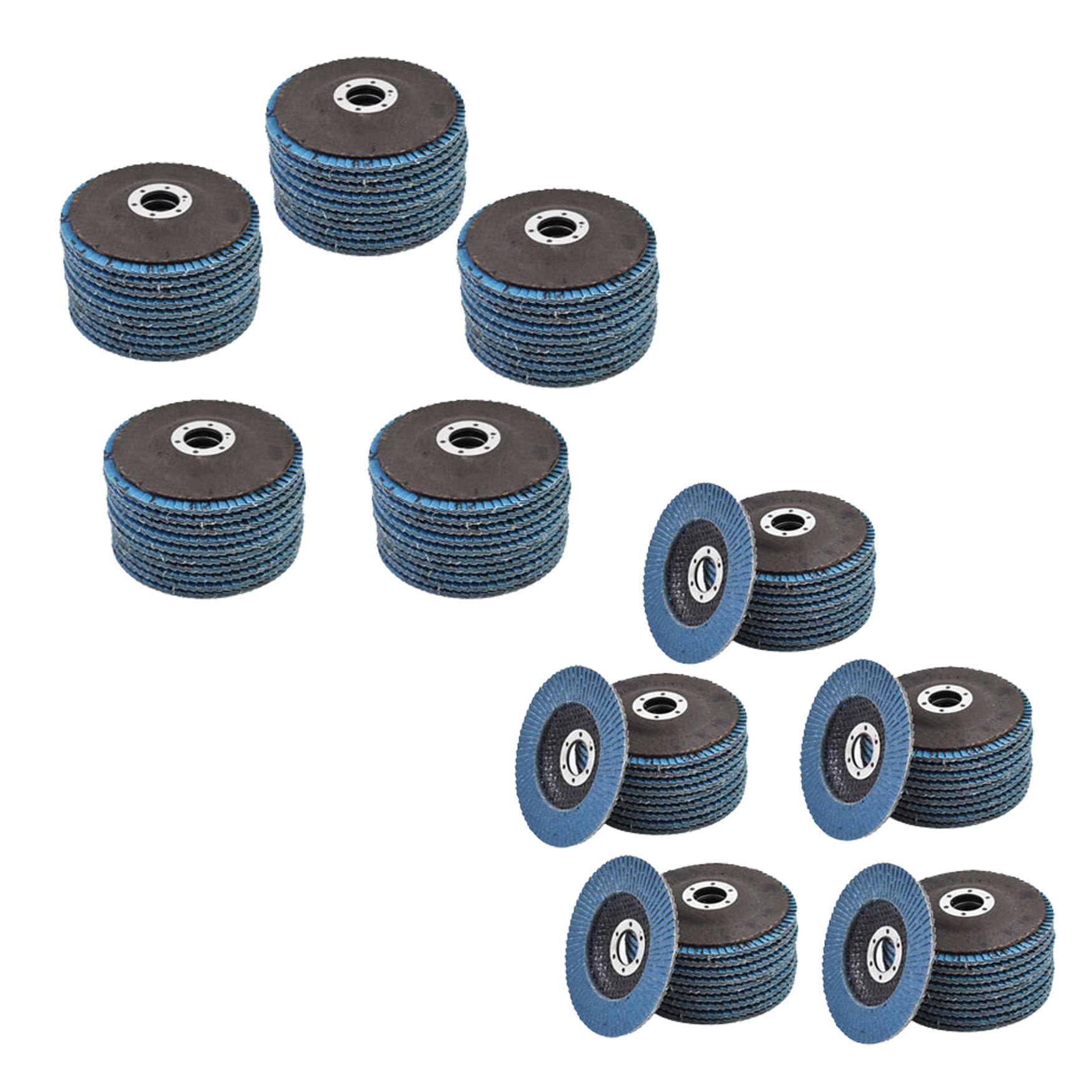 4-1/2 x 7/8 Inch Zirconia Flap Discs 60 Grit - 100 Pack Angle Grinder Sanding Wheels for Metal, Wood & Stone Grinding, Polishing & Surface Prep - Perfect for DIY, Construction & Metalworking Projects