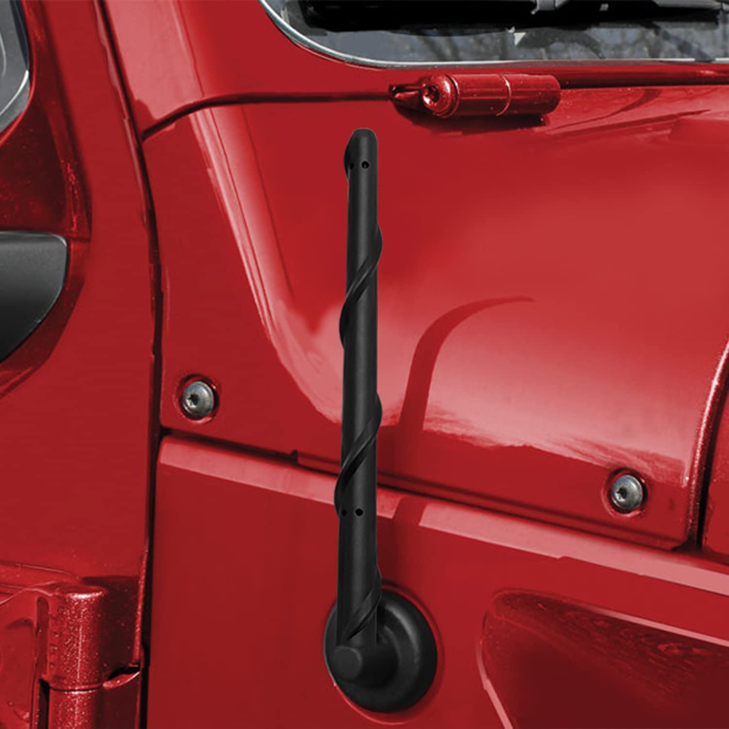 7 Inch Short Antenna Replacement for 2007+ Jeep Wrangler JK JL Unlimited & Gladiator JT - Compatible with Sahara, Rubicon, Sport, Willys, 4xe, Mojave, High Altitude Models - Enhanced Radio Reception for Off-Road Adventures & Daily Commuting