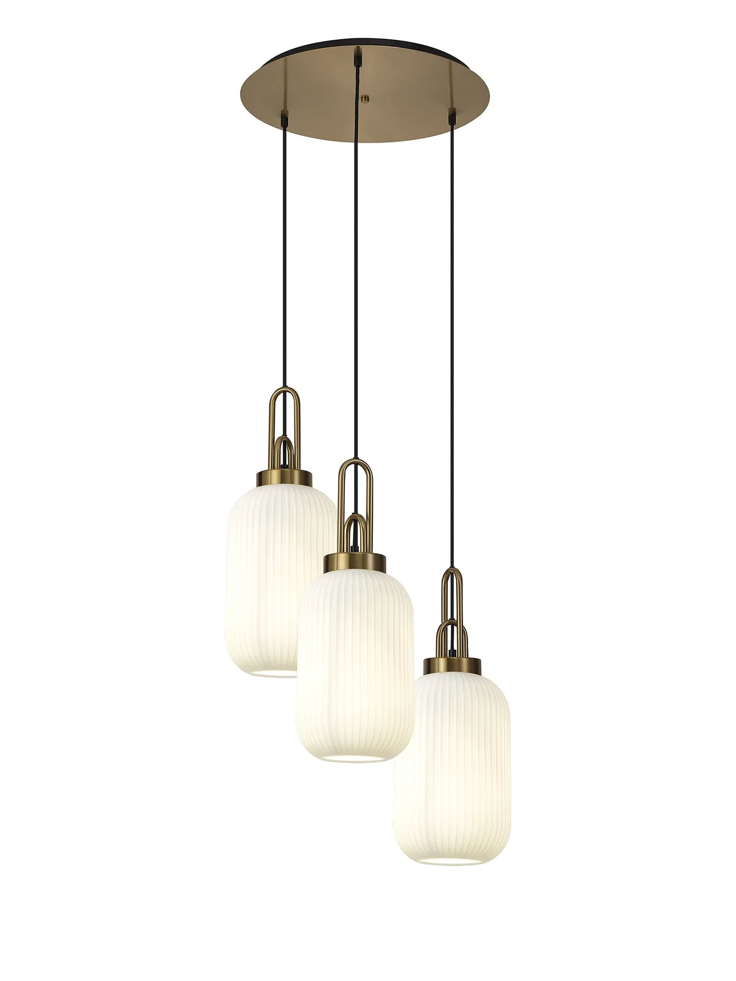 Stylish Cadiz 3-Light Cluster Pendant - Modern Ceiling Lighting Fixture for Dining Room, Kitchen Island & Living Room Decor