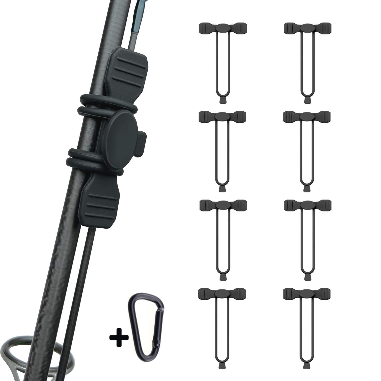 8PCS Fishing Rod Straps - Adjustable Rod Ties & Belts for Casting, Spinning, Fly Rods - Secure Your Rods During Transport & Storage - Perfect for Travel, Boat, Kayak Fishing