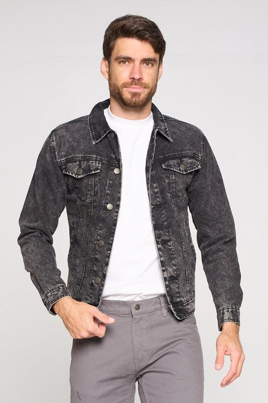 Men's Denim Jacket for Men - Classic Blue Denim Jacket with Button Front & Chest Pockets | Casual Outerwear for Everyday Wear, Street Style & Fall Fashion