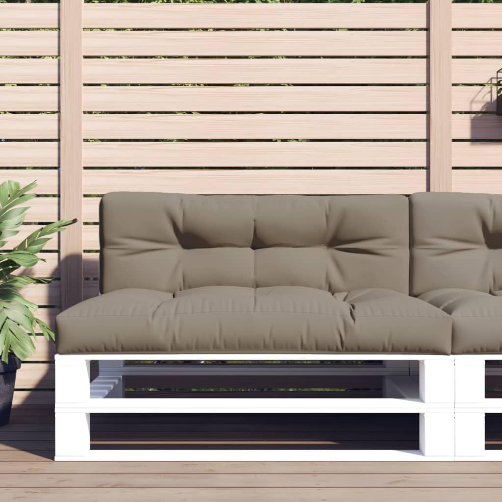 Waterproof Outdoor Chair Cushion - vidaXL Garden Patio Furniture Seat Cushion with Back Pillow, Taupe Fabric - Perfect for Poolside Lounging, Deck Chairs & Outdoor Dining Sets