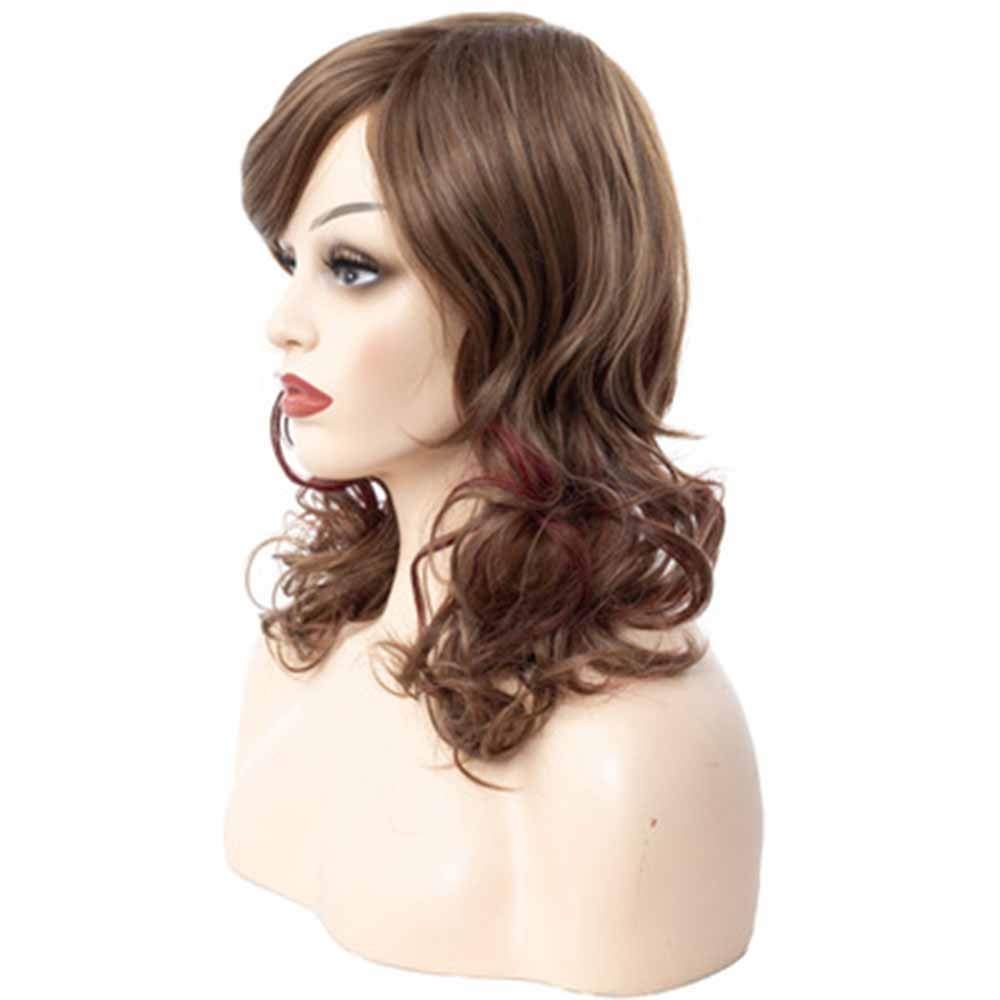 Nuanxin Short Curly Wigs for Women - European & Skin Tone Synthetic Hair Wig - Natural Fluffy Short Hair for Daily Wear & Cosplay