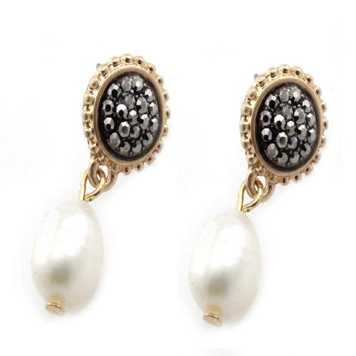 FWP & PAVE EARRING - Clear Crystal Stud Earrings for Women | Elegant Everyday Jewelry for Parties, Weddings & Office Wear