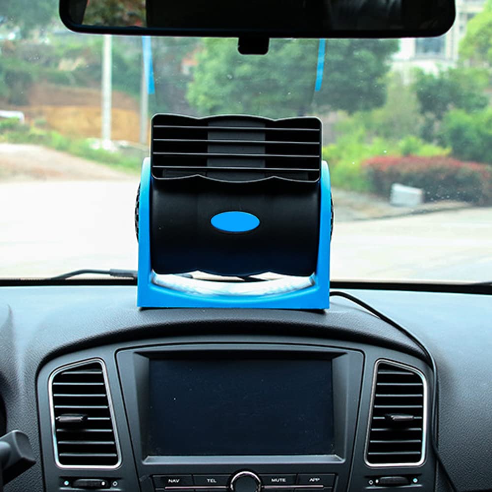 12V Car Fan Cooler - Portable Auto Cooling Fan with Cigarette Lighter Plug for RV, Baby Seat & Desktop Use - Compact 12 Volt Mini Fan for Travel, Office & Home Comfort