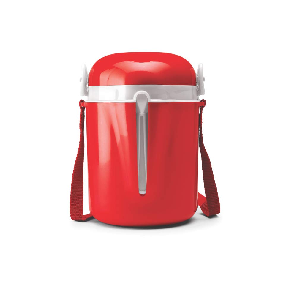 MILTON Meal Mate 3-Tier Stainless Steel Tiffin Lunch Box - Red | BPA-Free, Leak-Proof Food Container for Office, School & Picnics