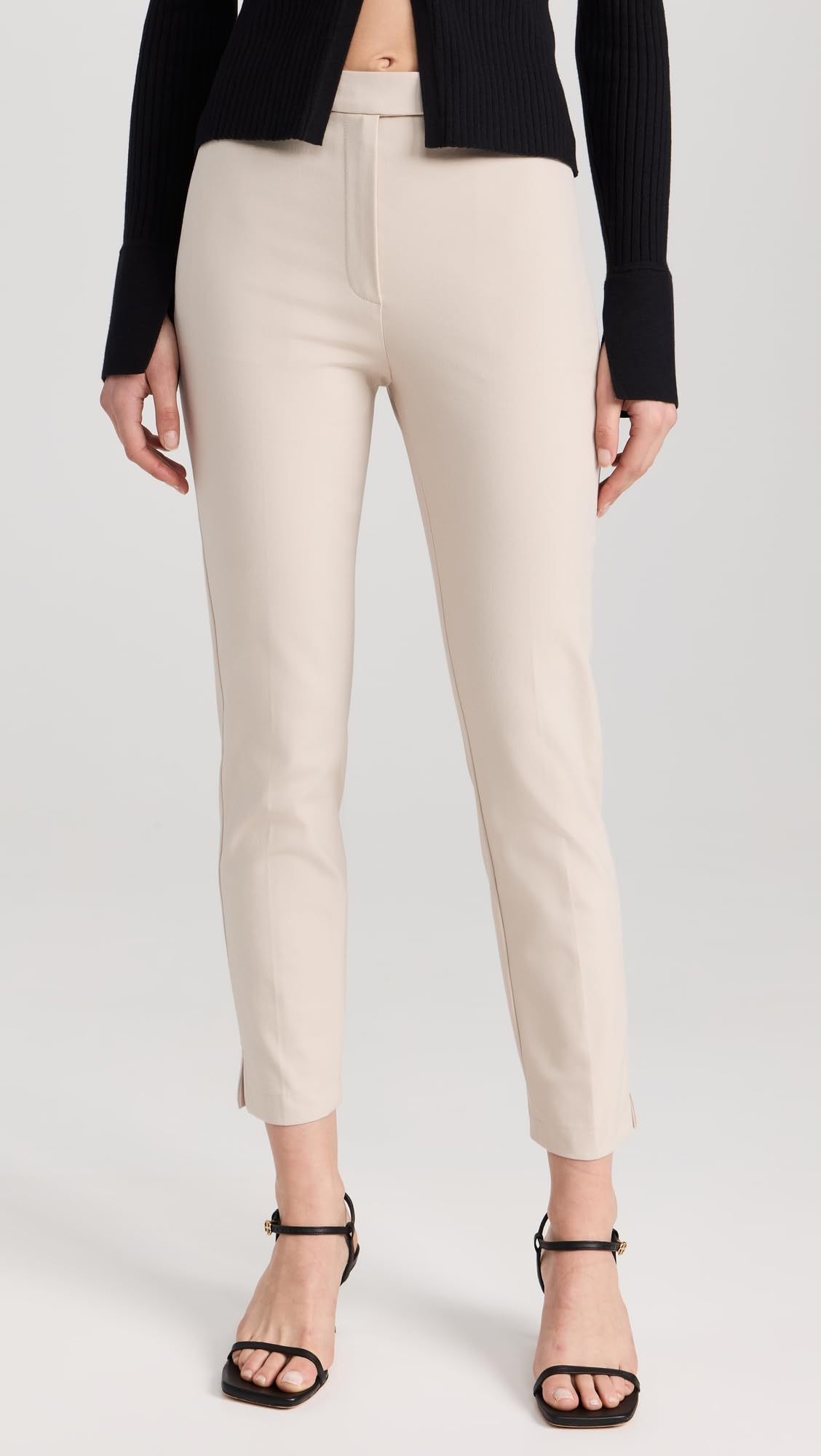 Theory Women's High Waisted Tapered Dress Pants - Slim Fit Professional Work Pants for Office, Business Meetings & Formal Occasions