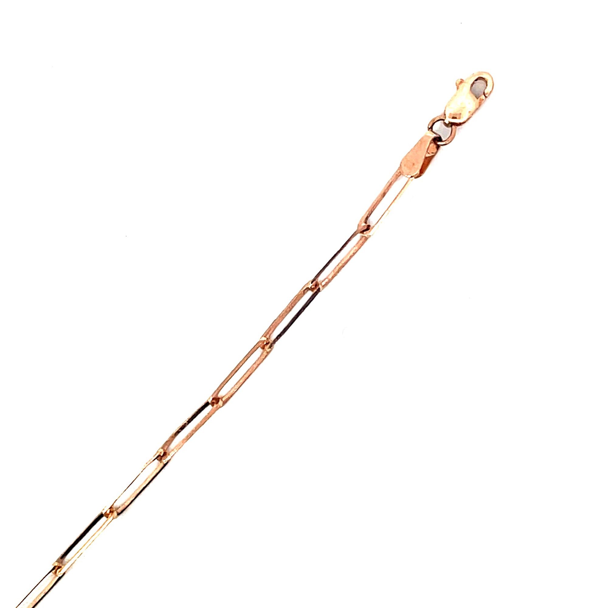 14K Rose Gold 2.7mm Paperclip Chain Bracelet for Women - Dainty Minimalist Jewelry Gift for Her - Perfect for Everyday Wear, Date Night & Special Occasions