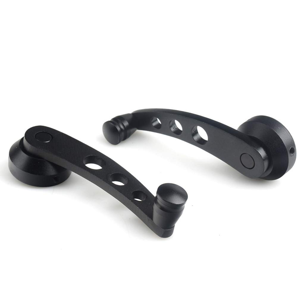 Universal Black Car Window Crank Handle - 1 Pair for Trucks & Wagons - Easy Replacement