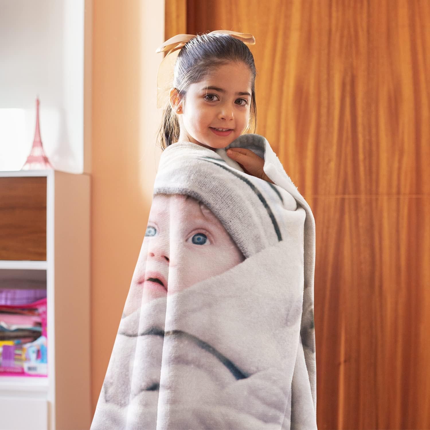 Custom Photo Fleece Blanket - Personalized Queen Size 50x60 Inch - Print Your Picture on Soft Plush Blanket for Bed, Couch & Gift Giving