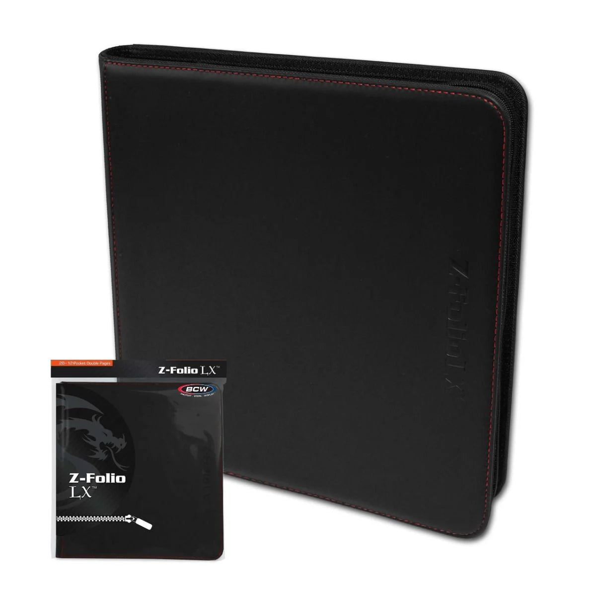 BCW Z-Folio LX 12-Pocket Trading Card Binder - Premium Sports Card Protector for Baseball, Football & Pokemon Collections - Perfect for Card Show Display & Home Storage Organization