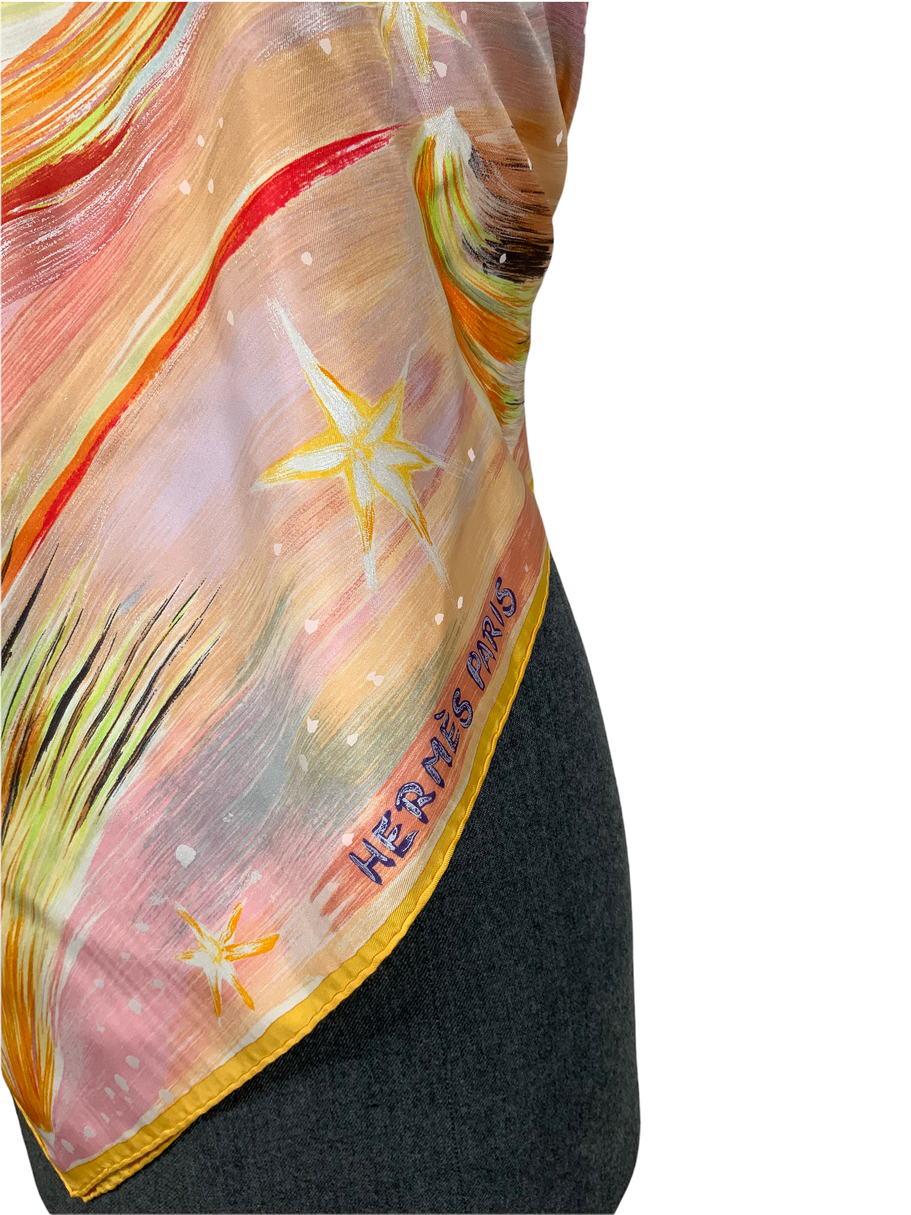 HERMES Feux Du Ciel 90cm Silk Scarf - Luxury Women's Fashion Accessory for Gift, Party & Special Occasions