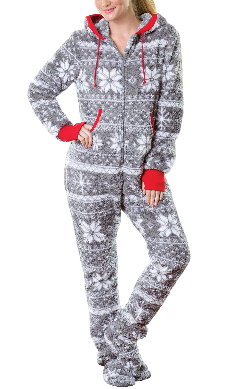 Cozy Fleece One Piece Pajamas for Women - Soft & Warm Womens Onesie Pajamas | Perfect for Winter Nights, Lounge Wear & Gift Giving
