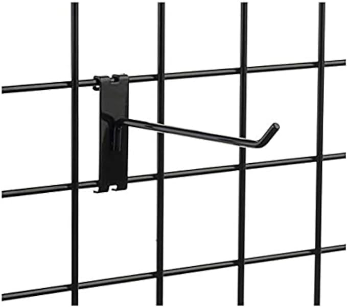 Only Hangers Gridwall Hooks - 10 Inch Length Gridwall Peg Hooks (Pack of 25) - Perfect for Retail Display, Clothing Stores & Boutique Organization