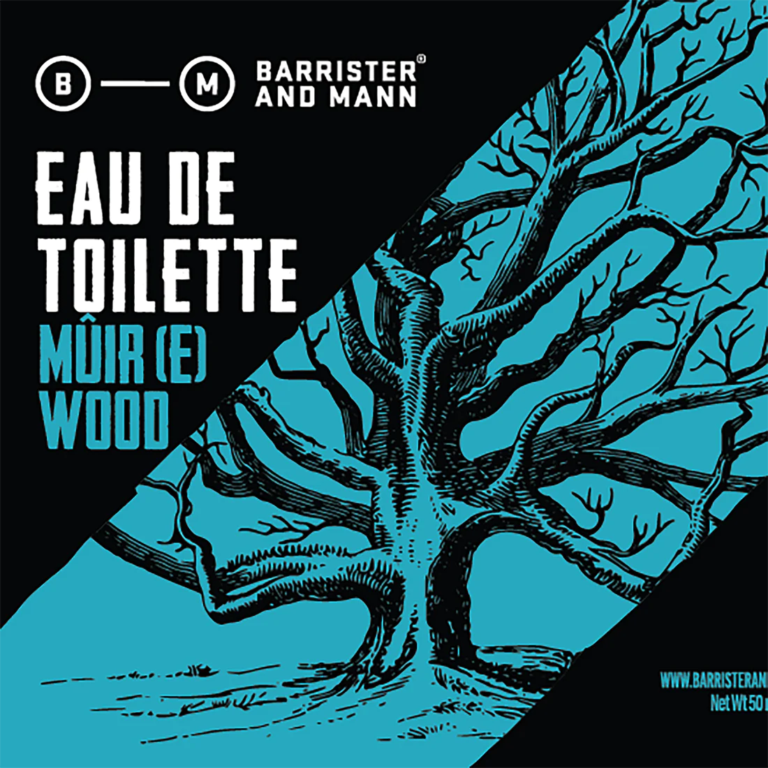 Barrister and Mann Muir(e) Wood Eau de Toilette for Men - 50ml Cologne Spray - Woody Aromatic Fragrance with Sandalwood & Cedar Notes - Perfect for Daily Wear & Special Occasions