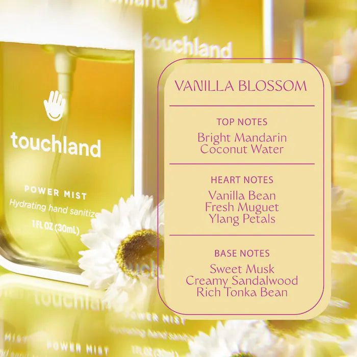 Power Mist Hand Sanitizer & Moisturizer by Touchland | Alcohol-Based Hydrating Hand Spray for On-the-Go Use | Travel, Office, Gym & Daily Hygiene Essential