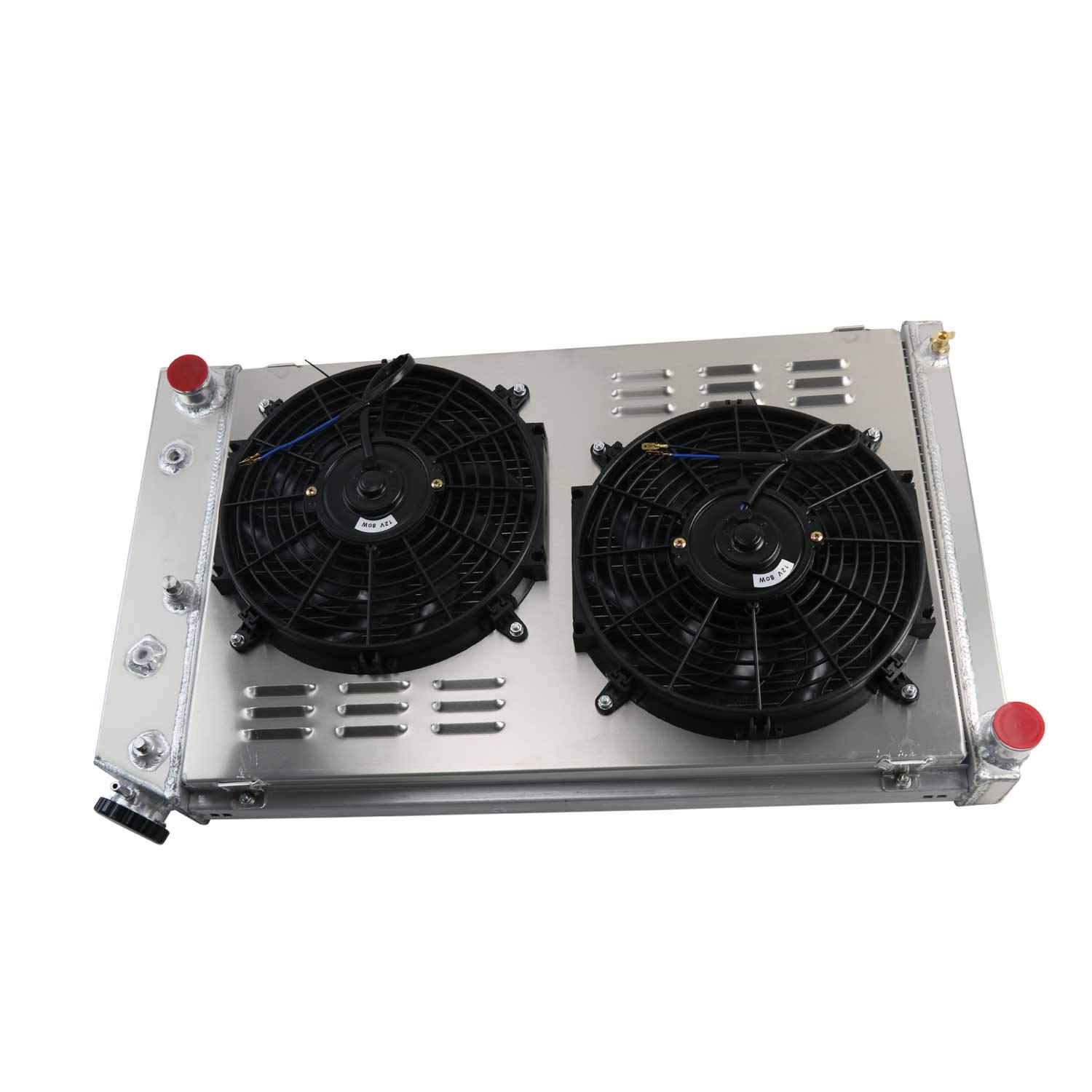 CoolingCare 4 Row Aluminum Radiator with Dual 12