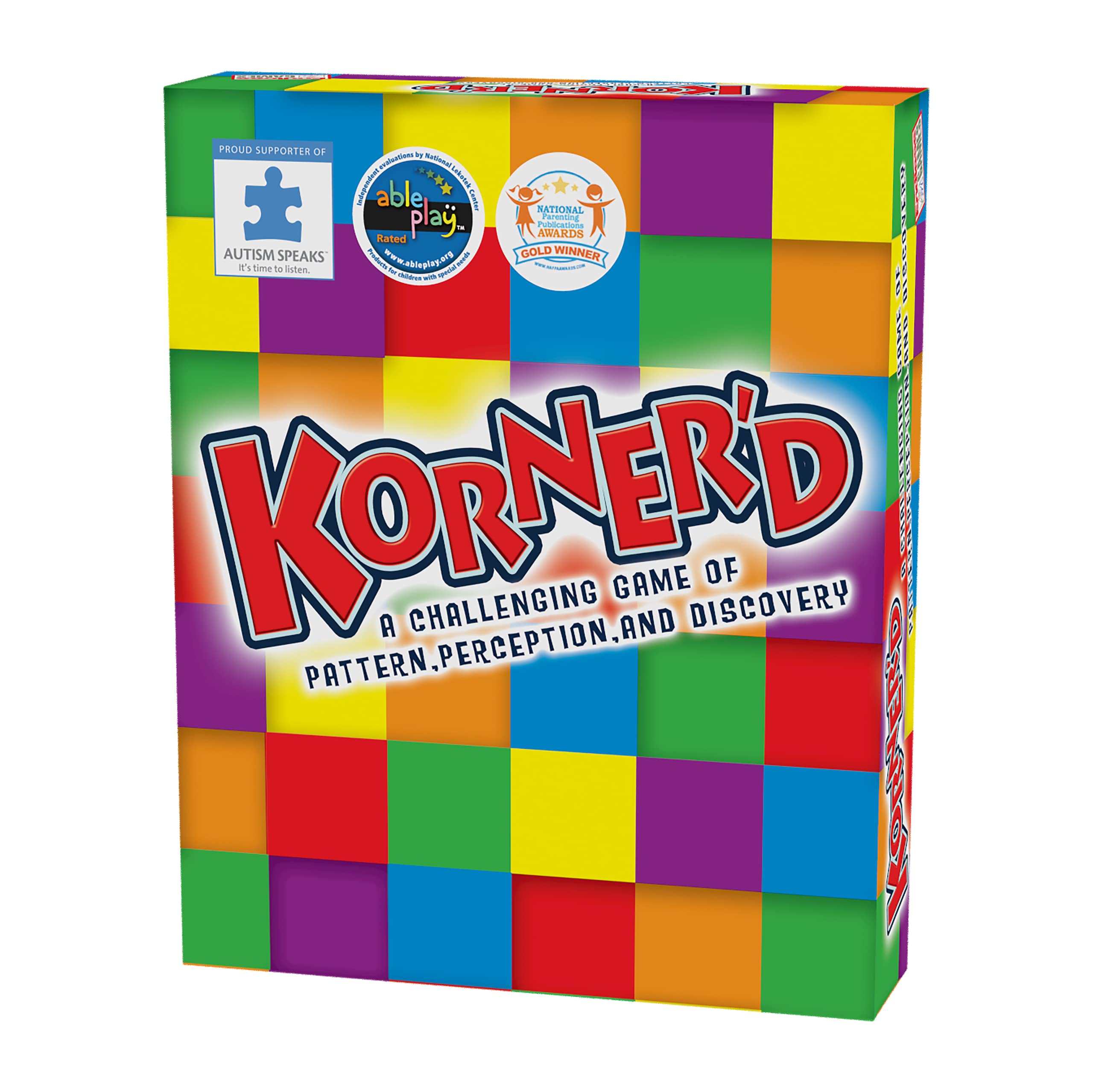 The Korner’d Challenge Board Game - Colorful Tile Puzzle for Family Game Night
