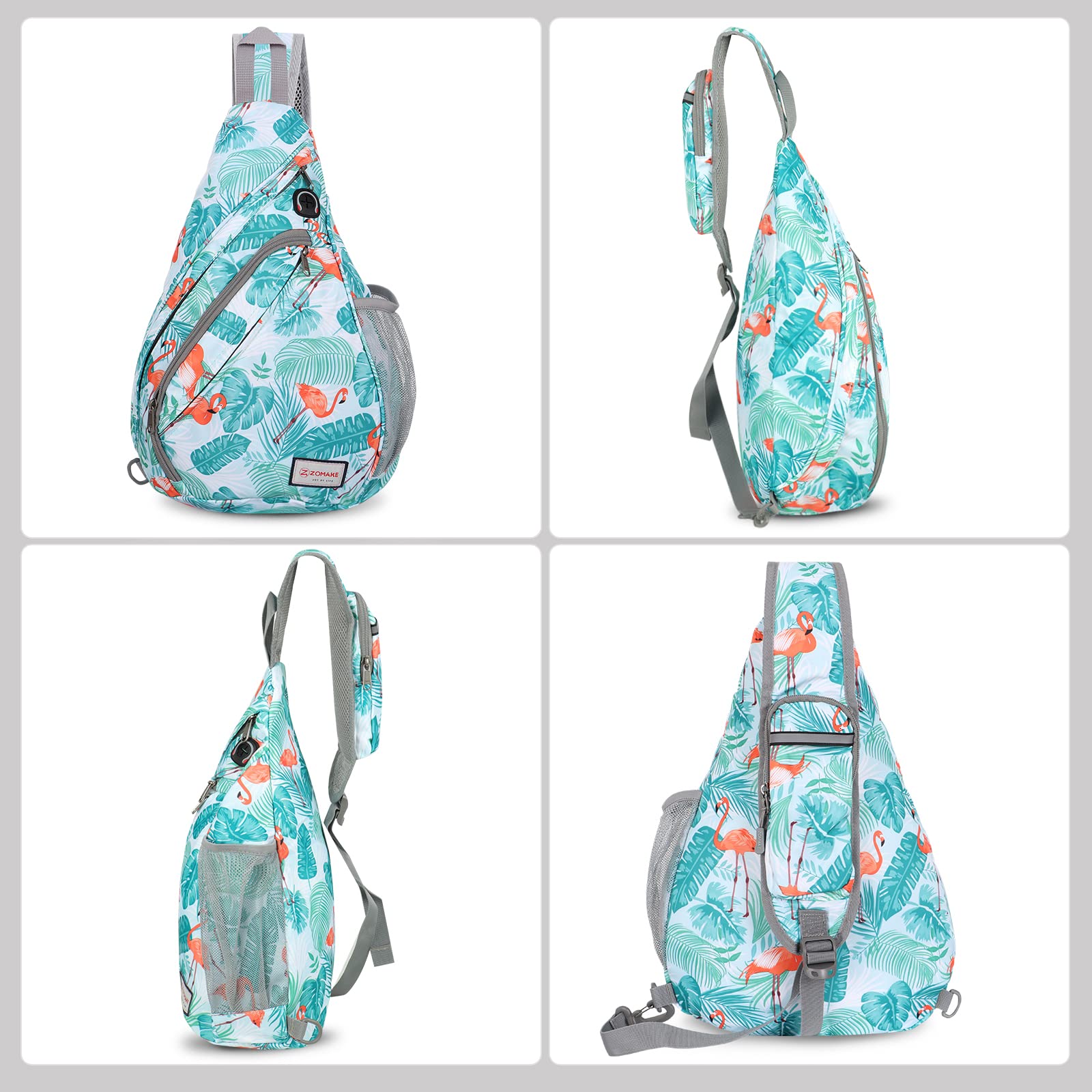 ZOMAKE Lightweight Sling Bag for Men & Women - Adjustable Crossbody Shoulder Chest Pack - Perfect for Travel, Hiking, Gym & Everyday Use | Compact Daypack with Multiple Pockets for Phone, Wallet & Essentials