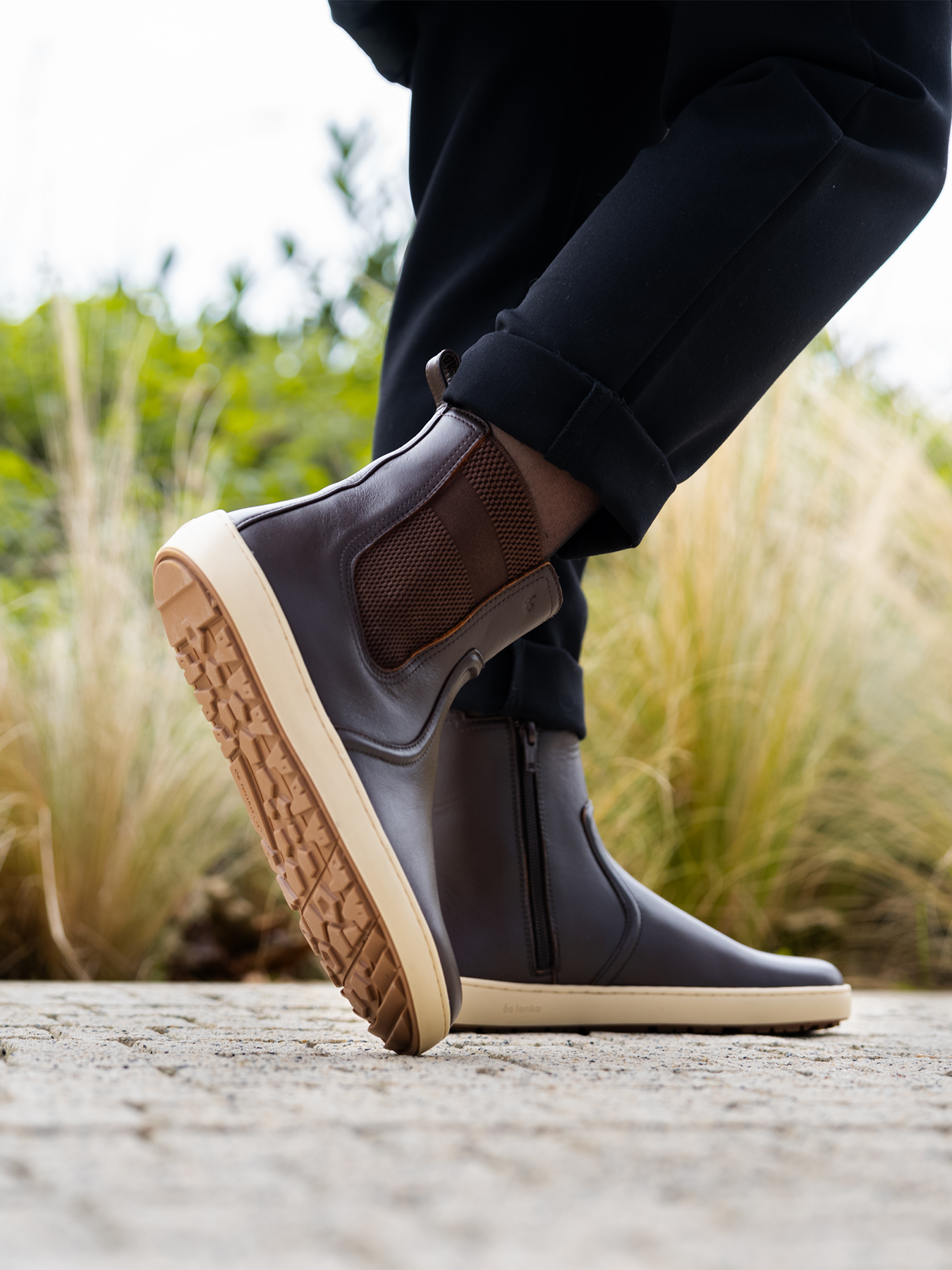 Barefoot Boots for Women - Be Lenka Allure Dark Brown Leather Minimalist Shoes | Comfortable & Stylish for Walking, Hiking & Everyday Wear