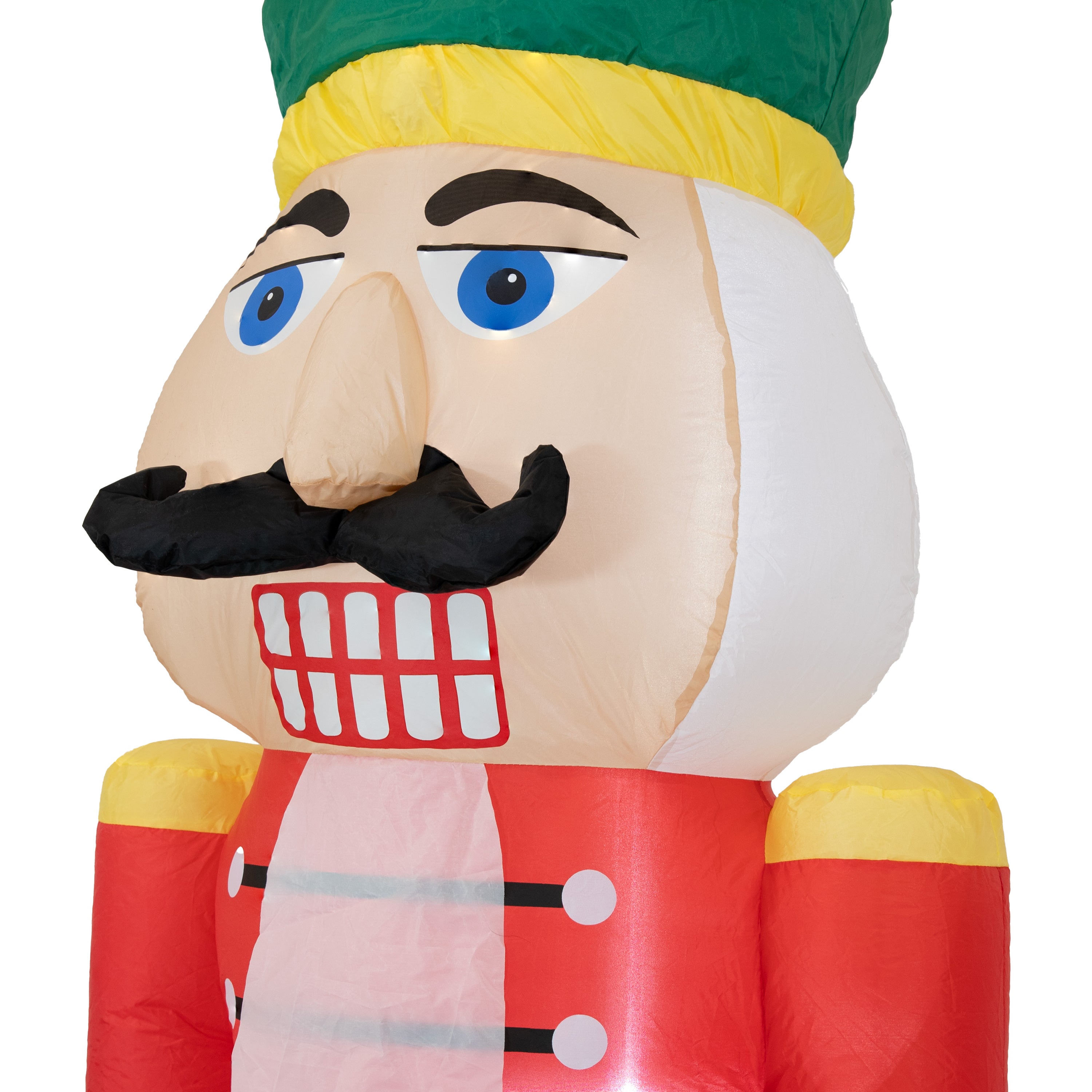 Sunnydaze 8-Foot Nathaniel the Nutcracker Inflatable Outdoor Christmas Decoration for Yard, Lawn, and Holiday Party Decor