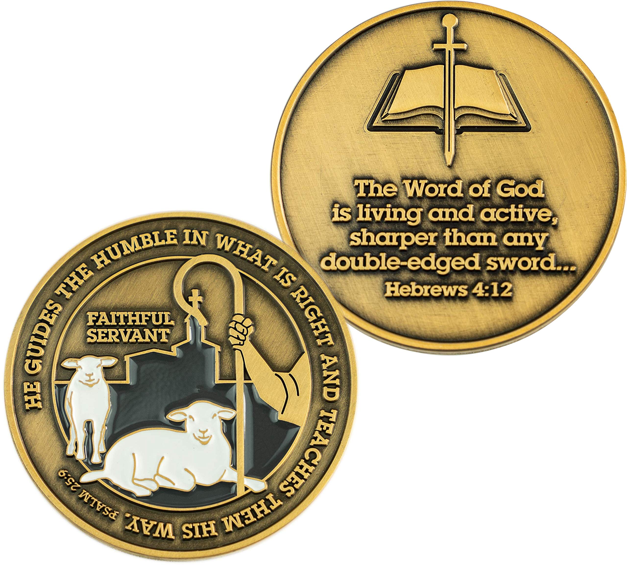 Bulk Pack of 10 Pastors Coins - Pastor Appreciation Gifts for Men & Women - Christian Religious Prayer Tokens for Ministers, Bishops & Priests - Perfect for Church Events, Ordinations & Spiritual Encouragement